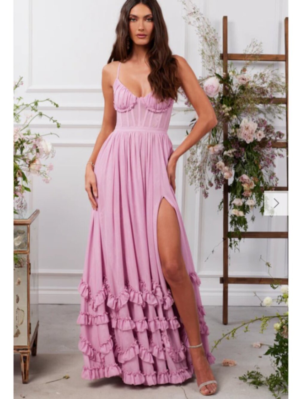 The Carmen Dress in Mauve Mist - Size 14 - Worn once
